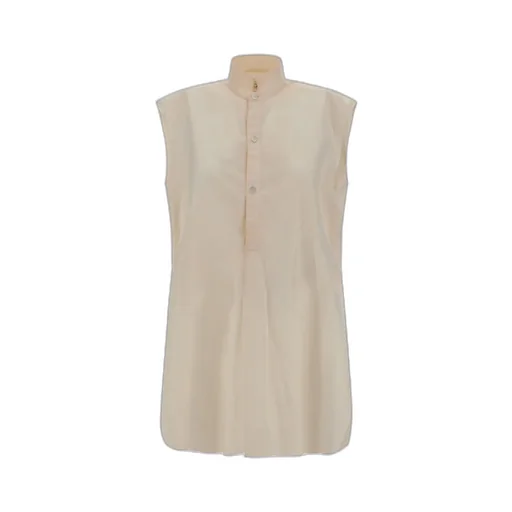 Quira Mandarin Collar Sleeveless Top