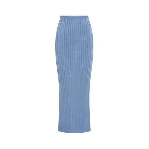 Jacquard-Logo Ribbed Maxi Skirt