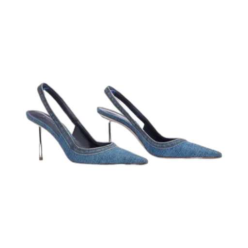 Open-Heeled Pointed High Heels