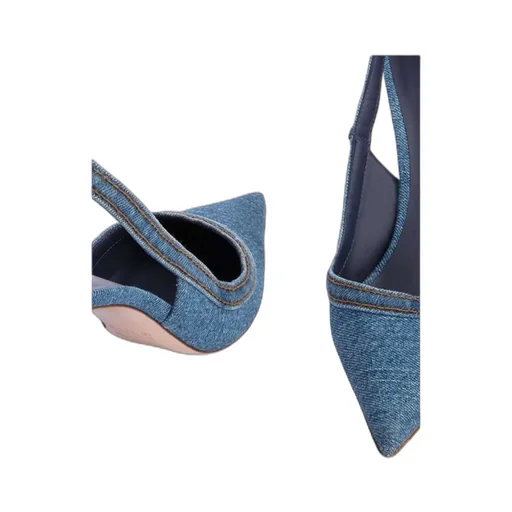 Open-Heeled Pointed High Heels