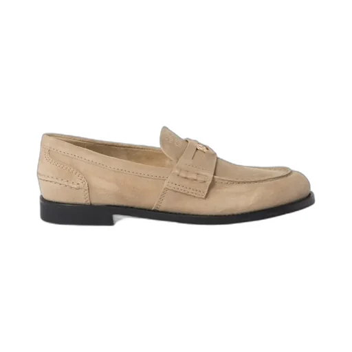 Miu Miu Logo-Plaque Slip-On Loafers