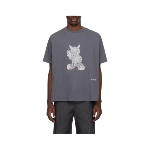 Plain Knitted Short-Sleeved T-Shirt