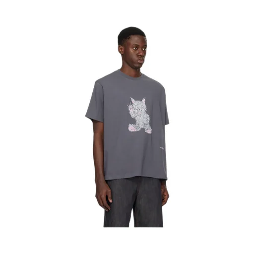 Plain Knitted Short-Sleeved T-Shirt
