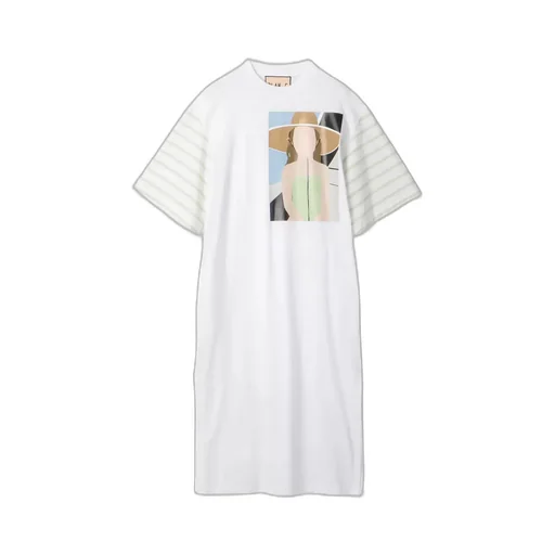 Graphic-Print Midi T-Shirt Dress