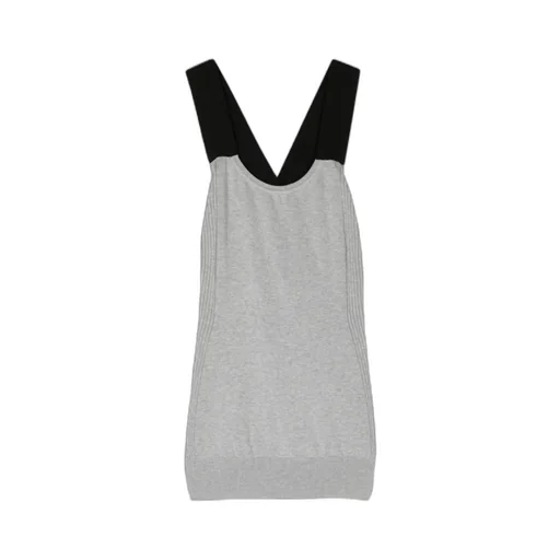 Crossover-Straps Fine-Knit Top