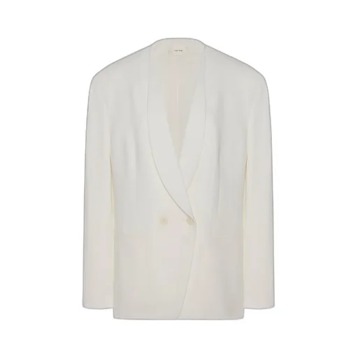 Alda Crepe Double-Breasted Blazer