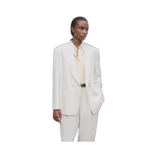 Alda Crepe Double-Breasted Blazer