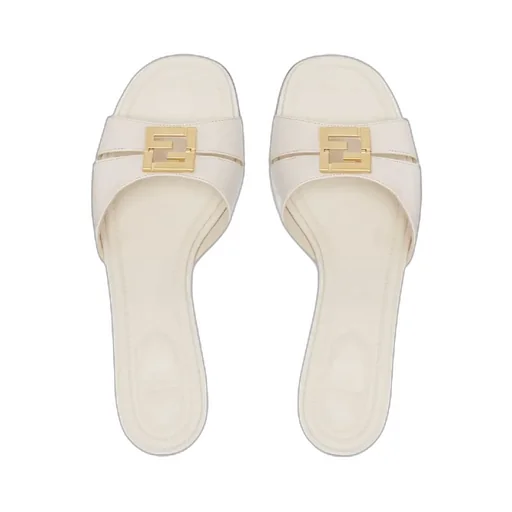 Fendi Ffold Logo Plaque Sandals