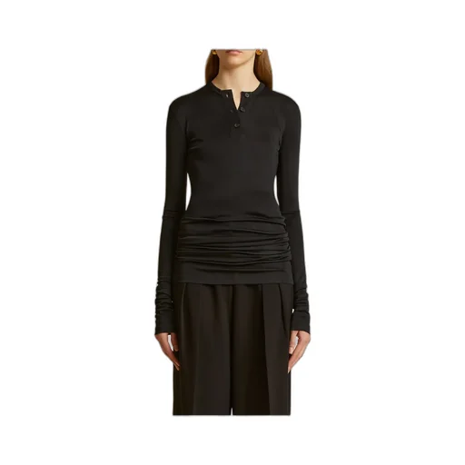 Long-Sleeved Button T-Shirt