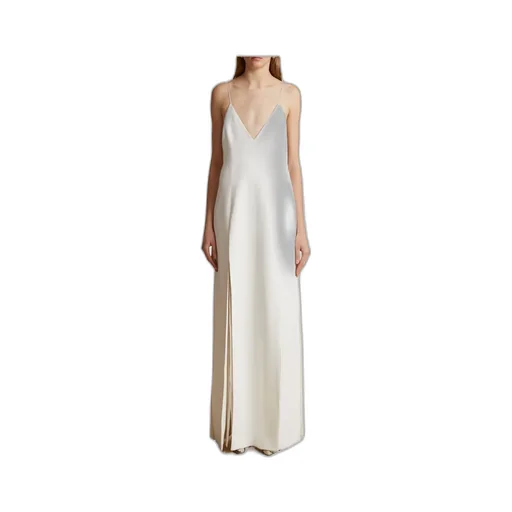 Khaite The Nonya V-Neck Sleeveless Dress