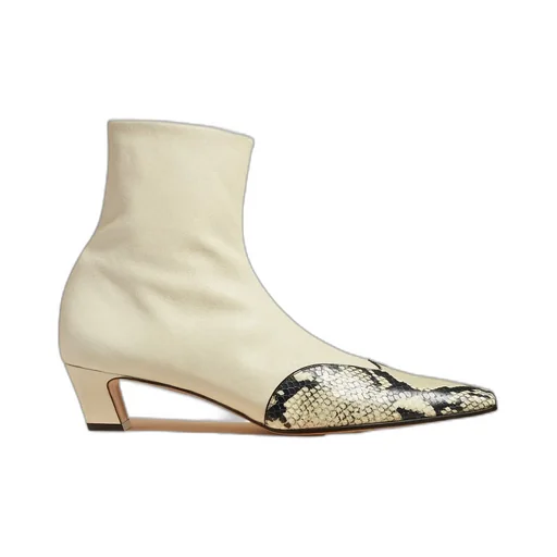 Khaite Square Toe Ankle Boots