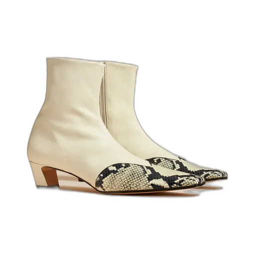 Khaite Square Toe Ankle Boots