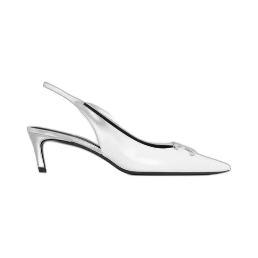 Celine Alma Triomphe Slingback In Glossy Calfskin