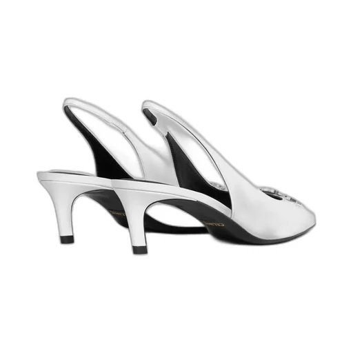 Celine Alma Triomphe Slingback In Glossy Calfskin