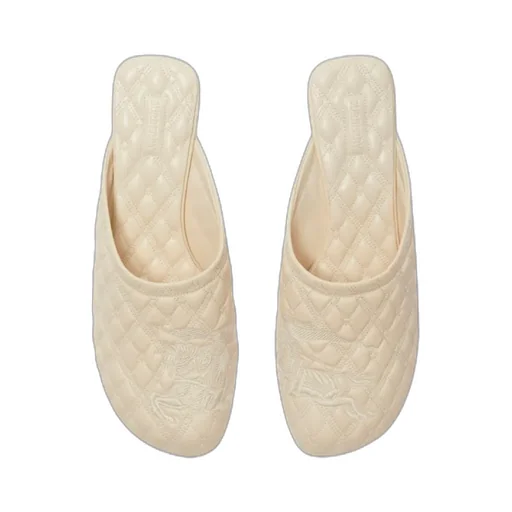 Burberry Embroidered Quilted Slip-On Mules