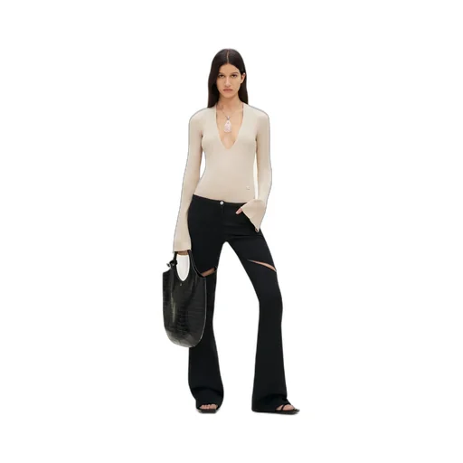 Ribbed-Knit Bodysuit