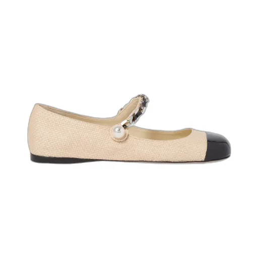 Miu Miu Two-Toned Chain-Linked Ballerinas