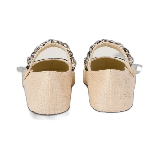 Miu Miu Two-Toned Chain-Linked Ballerinas