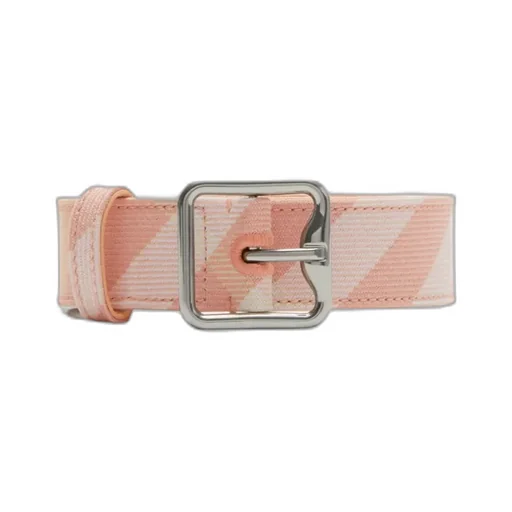 Checked B-Buckle Belt