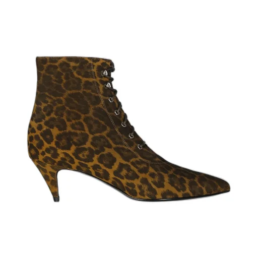 Pattern High-Heeled Ankle Boots