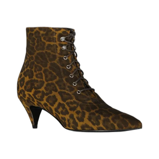 Pattern High-Heeled Ankle Boots