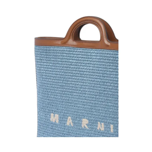 Marni Tropicalia Logo Embroidered Raffia Tote Bag