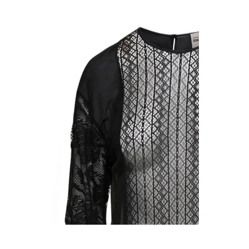Long-Sleeved Lace Blouse