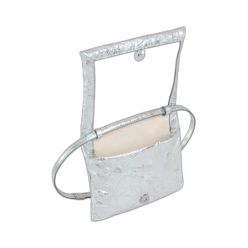 Marni Logo Plaque Metallic Effect Shoulder Bag