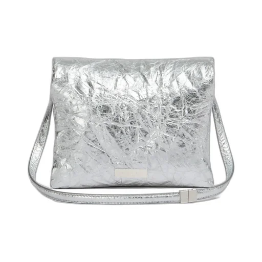 Marni Logo Plaque Metallic Effect Shoulder Bag