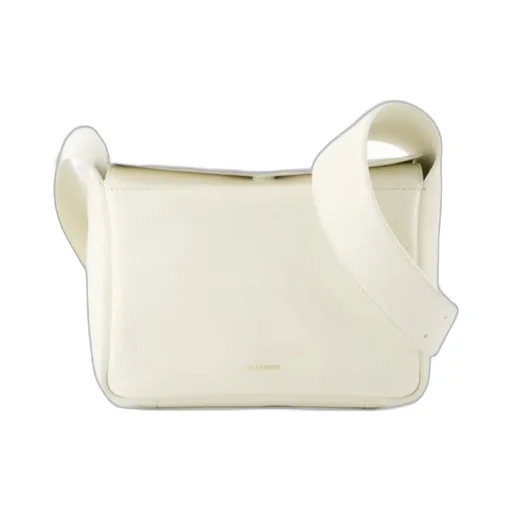 Jil Sander Logo Detailed Zip-Up Shoulder Bag