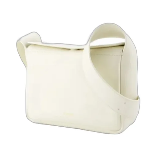 Jil Sander Logo Detailed Zip-Up Shoulder Bag