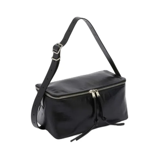 Jil Sander Logo Debossed Zipped Medium Shoulder Bag