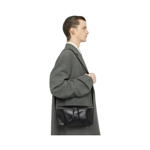 Jil Sander Logo Debossed Zipped Medium Shoulder Bag