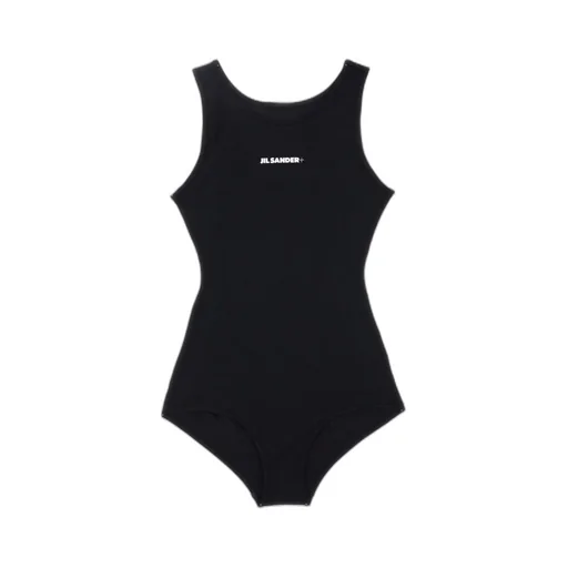 Jil Sander Logo Printed One-Piece Swimsuit