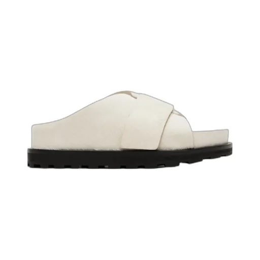 Platform Shearling Slides