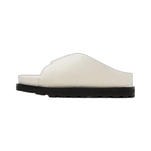 Platform Shearling Slides