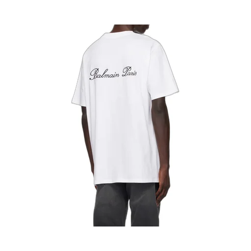Loose T-Shirt With Balmain Signature Embroidery