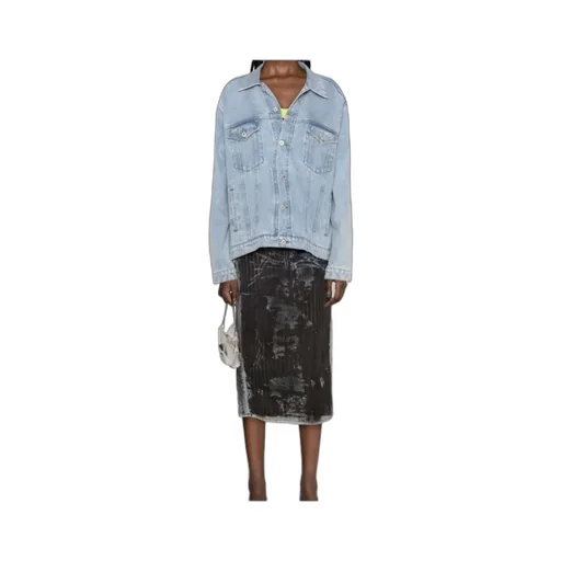 Long-Sleeved Denim Coat