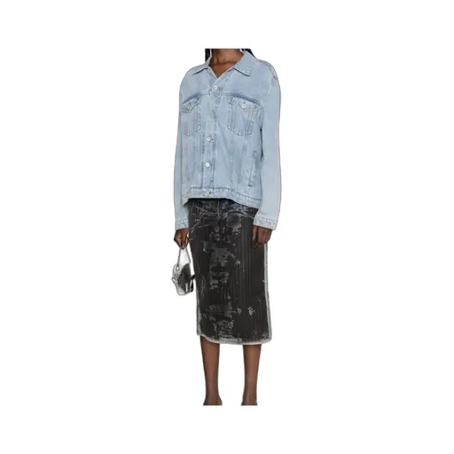 Long-Sleeved Denim Coat