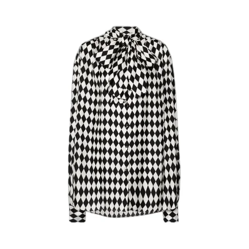 Balmain Geometric Patterned Satin Shirt