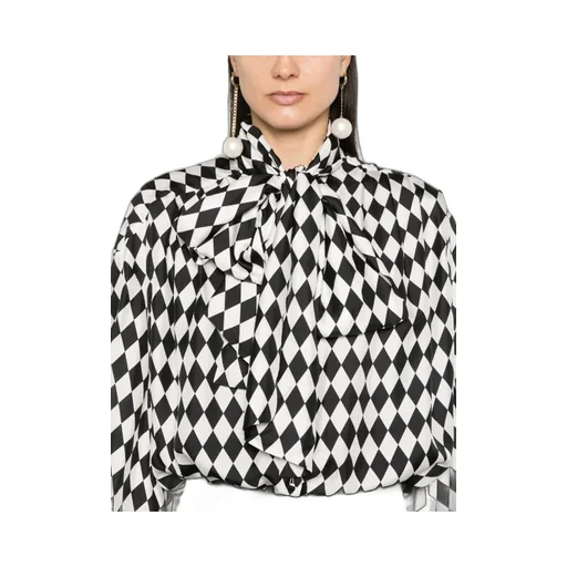 Balmain Geometric Patterned Satin Shirt