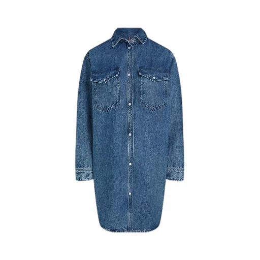 Long-Sleeved Denim Dress