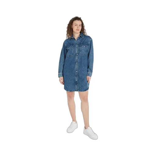 Long-Sleeved Denim Dress