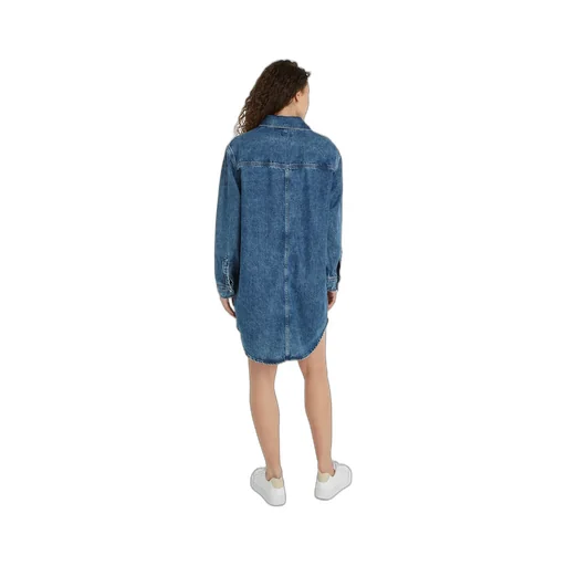 Long-Sleeved Denim Dress