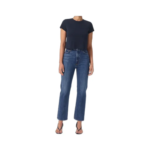 High-Waist Cropped Jeans