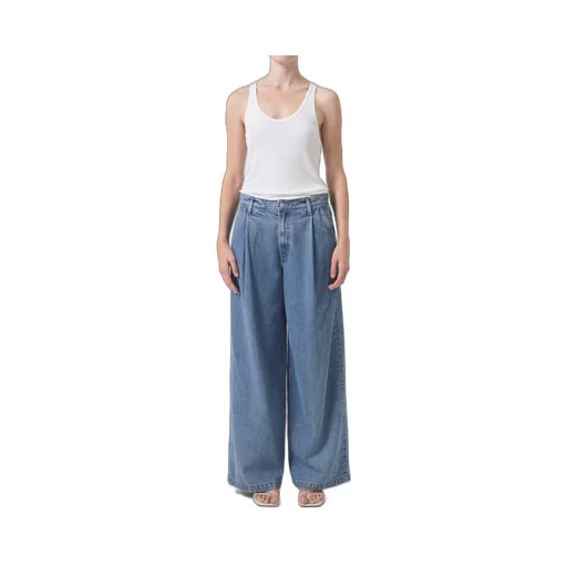 Agolde Ellis Pleated Wide-Leg Jeans