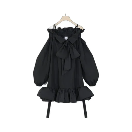 Patou Volume Ruffled Cold-Shoulder Mini Dress