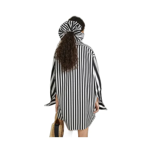 Patou Long Sleeved Striped Shirt Dress