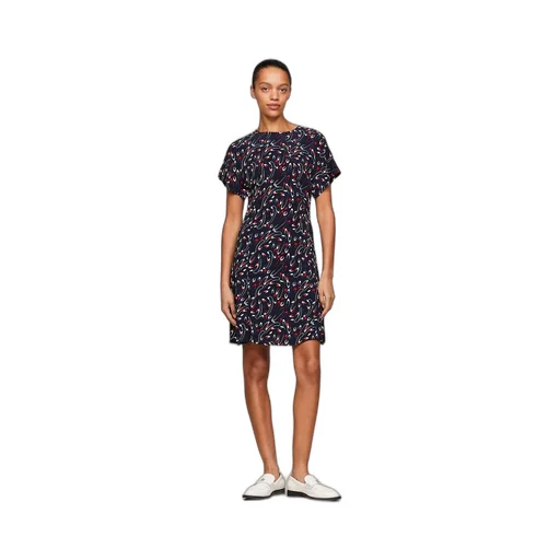 Round-Collar Short-Sleeve Dress