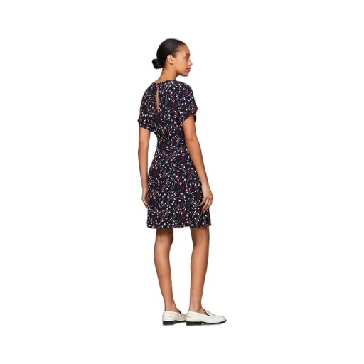 Round-Collar Short-Sleeve Dress